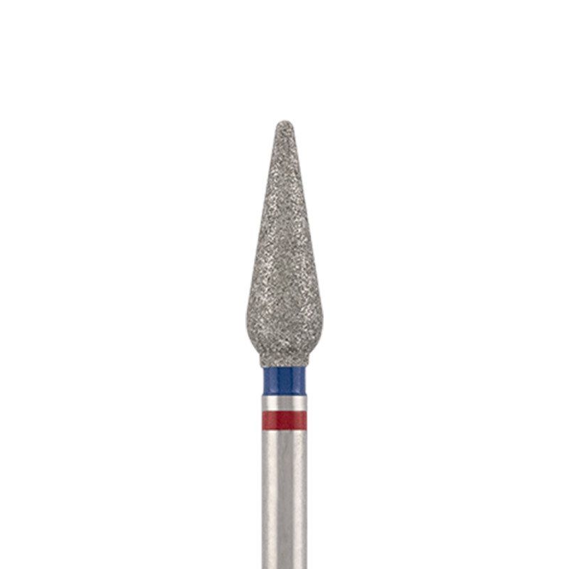 Dijamantni nastavak "dvostruka kap", plavo-crveni, L – 12,0 mm, Ø 4,0 mm - Slika 2